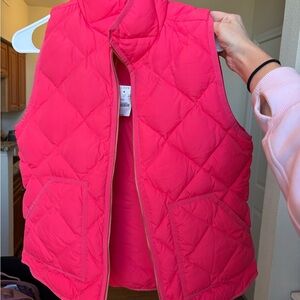 J Crew Pink Quilted Vest